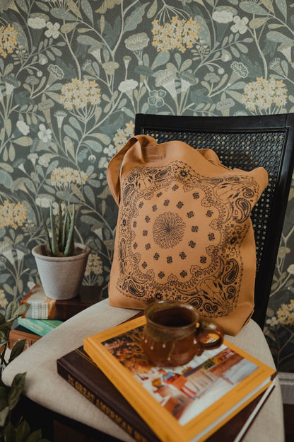 Boho bison bandana tote - Liz and Lo Co