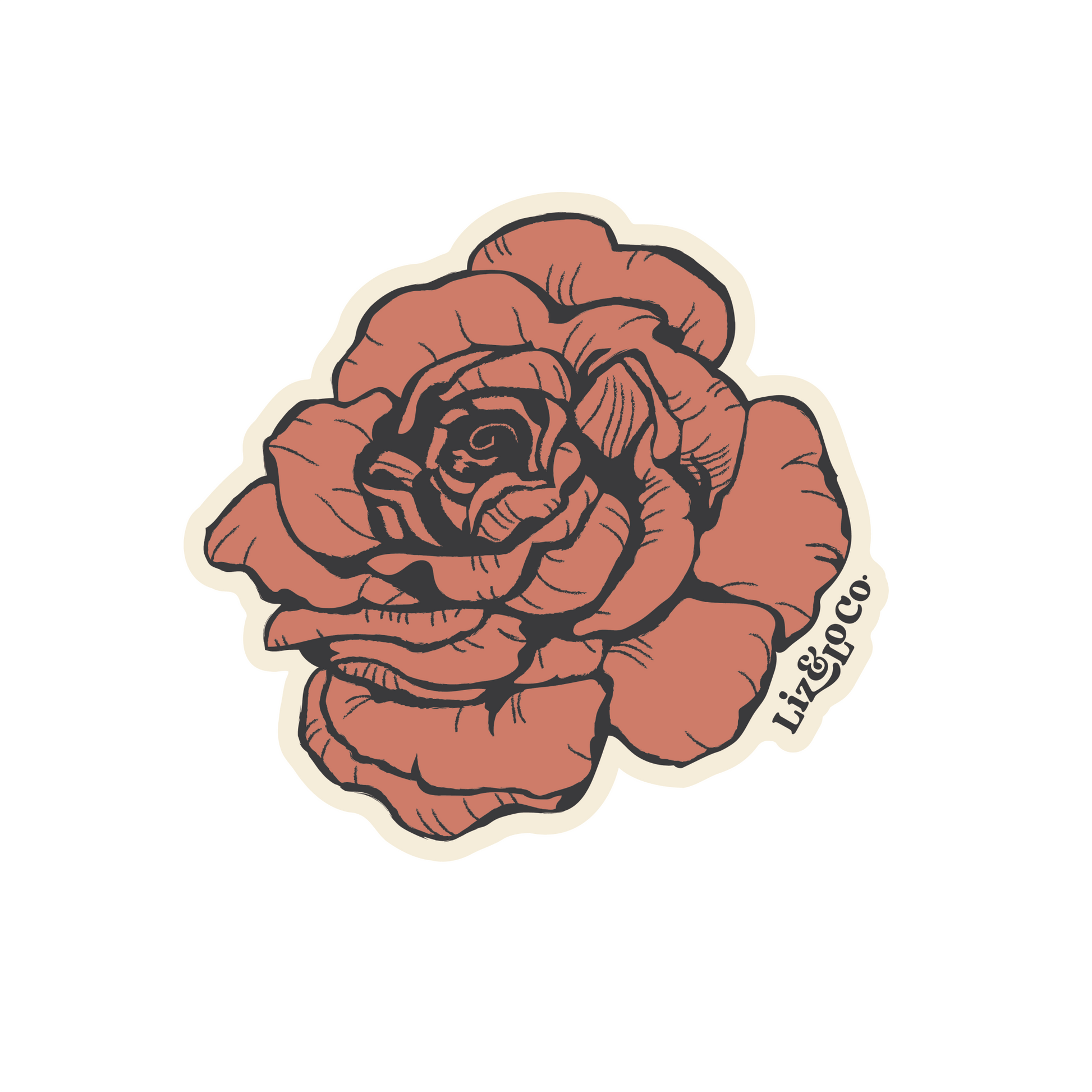 La rose sticker - Liz and Lo Co